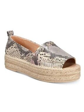 DKNY Mer Snake Peep Toe Platform Espadrille